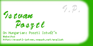 istvan posztl business card